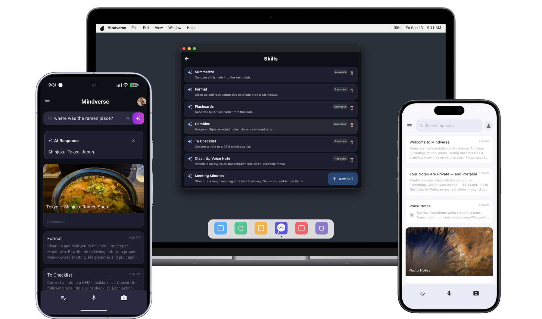 Mindverse running across Android, iPhone, and Mac